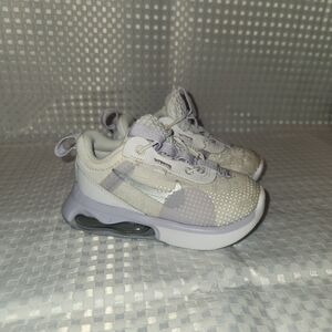 🔥Nike Air Max 2021 TD White/Metallic Silver Sneakers Toddler Size 5C